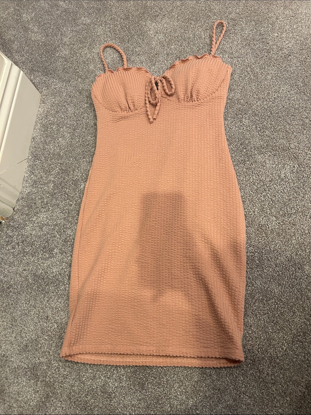 Papermoon Sleeveless Tie-Front Mini Dress in Blush